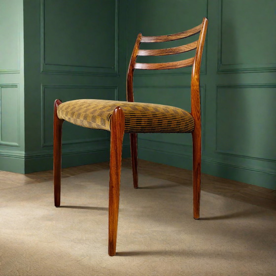 Image 1 of 4 x Niels O. Møller Palissander Eetkamerstoelen Model 78 from J.L. Møller Möbelfabrik, Denmark 1962