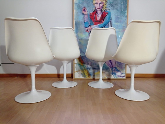 Image 1 of 4x Alivar Tulip Stoelen 769/S van Eero Saarinen