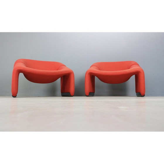 Image 1 of Paar vintage F598 Groovy stoelen voor Artifort, Nederland 1972
