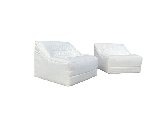 Image 1 of Set Van 2 Anais Lounge Chairs Door Michel Ducaroy Voor Ligne Roset