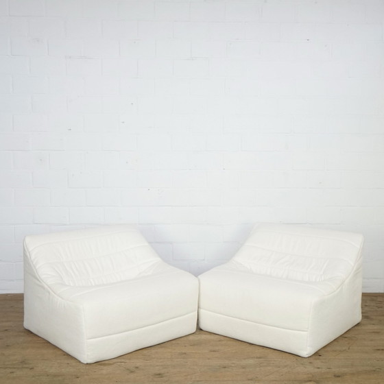 Image 1 of Set Van 2 Anais Lounge Chairs Door Michel Ducaroy Voor Ligne Roset