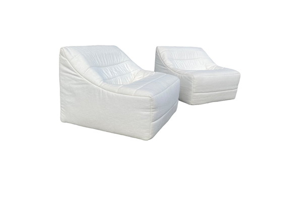 Image 1 of Set Van 2 Anais Lounge Chairs Door Michel Ducaroy Voor Ligne Roset