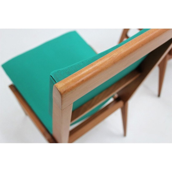 Image 1 of Set van 4 mid century Franse eetkamerstoelen, 1950