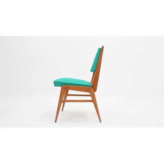 Image 1 of Set van 4 mid century Franse eetkamerstoelen, 1950