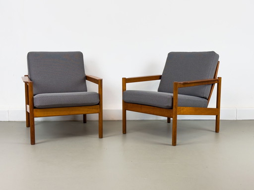 Loungestoelen in teak van Kai Kristiansen voor Magnus Olesen, 1960S, set van 2