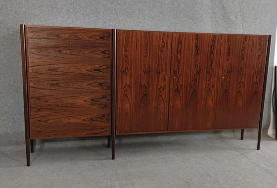 Image 1 of Highboard palissander Mid Century design buffetkast 60s vintage teakhout