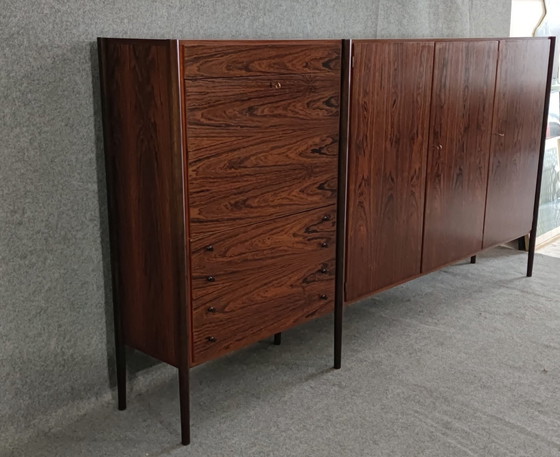 Image 1 of Highboard palissander Mid Century design buffetkast 60s vintage teakhout