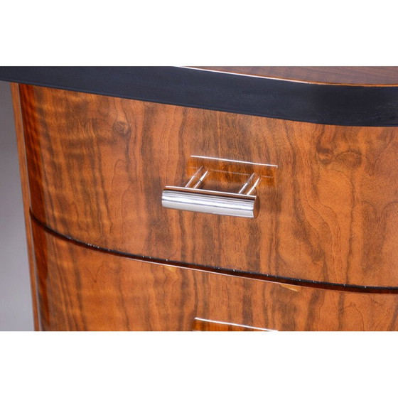 Image 1 of Vintage Art Deco notenhouten bureau door J. Halabala voor Up Závody, Tsjecho-Slowakije 1950