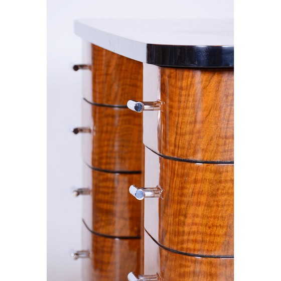 Image 1 of Vintage Art Deco notenhouten bureau door J. Halabala voor Up Závody, Tsjecho-Slowakije 1950