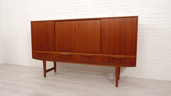 Image 1 of Vintage Highboard | Schuifdeuren | Ew Bach | 196 Cm