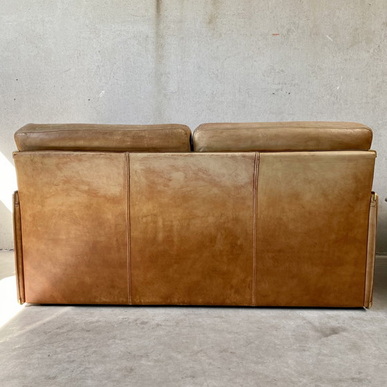 Image 1 of Baxter Arcon Italiaans design buffel leren sofa Marco Milisich 1980