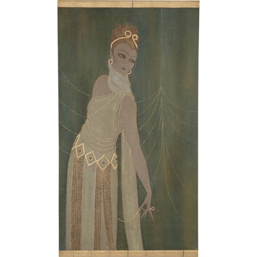 Vintage beschilderd canvas in linnen