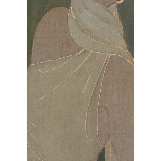 Image 1 of Vintage beschilderd canvas in linnen