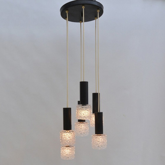 Image 1 of Vintage cascade kroonluchter van Elektroinstala Jilove, Tsjecho-Slowakije 1970