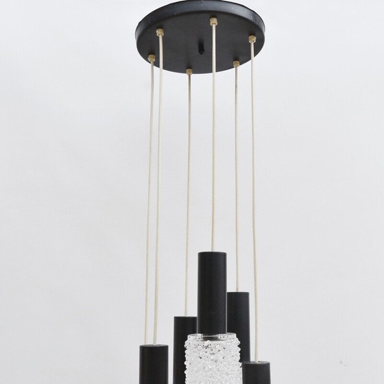 Image 1 of Vintage cascade kroonluchter van Elektroinstala Jilove, Tsjecho-Slowakije 1970
