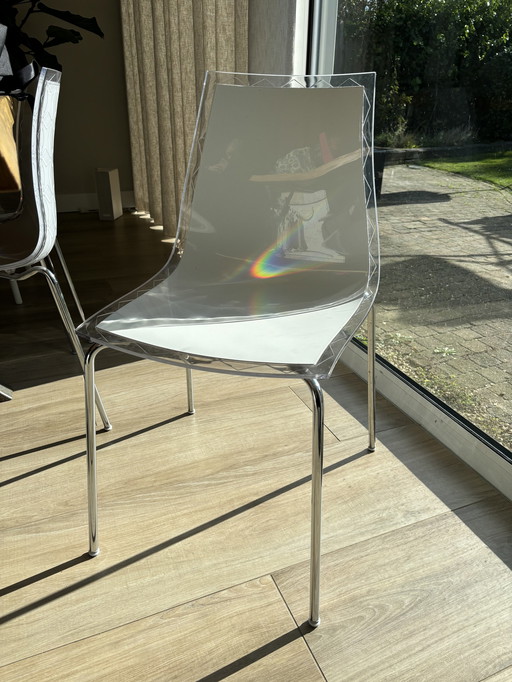 Bontempi Leyla Stoelen Wit Transparant