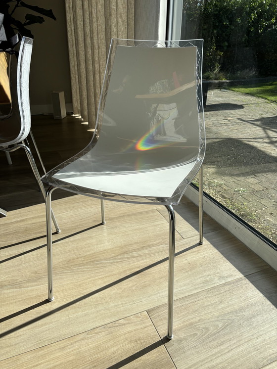 Image 1 of Bontempi Leyla Stoelen Wit Transparant