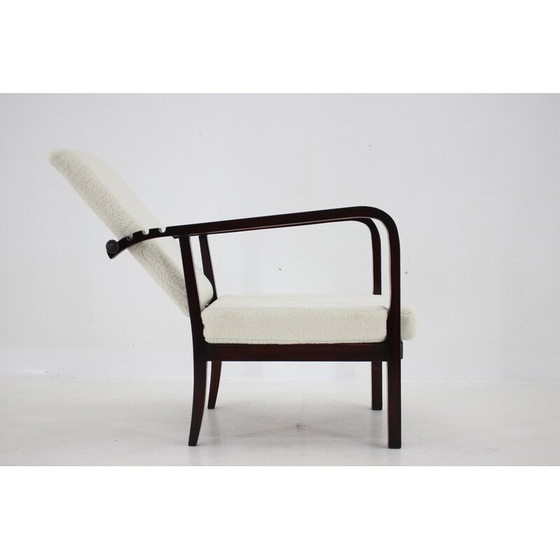 Image 1 of Vintage verstelbare beukenhouten fauteuil, Tsjecho-Slowakije 1940