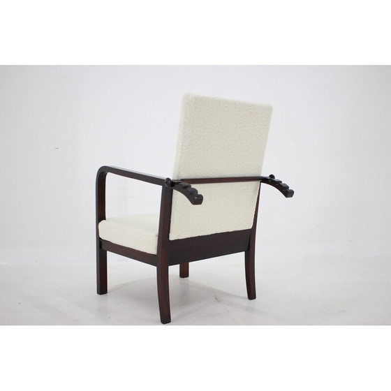 Image 1 of Vintage verstelbare beukenhouten fauteuil, Tsjecho-Slowakije 1940