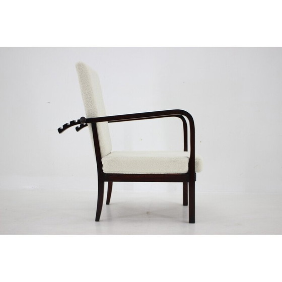 Image 1 of Vintage verstelbare beukenhouten fauteuil, Tsjecho-Slowakije 1940