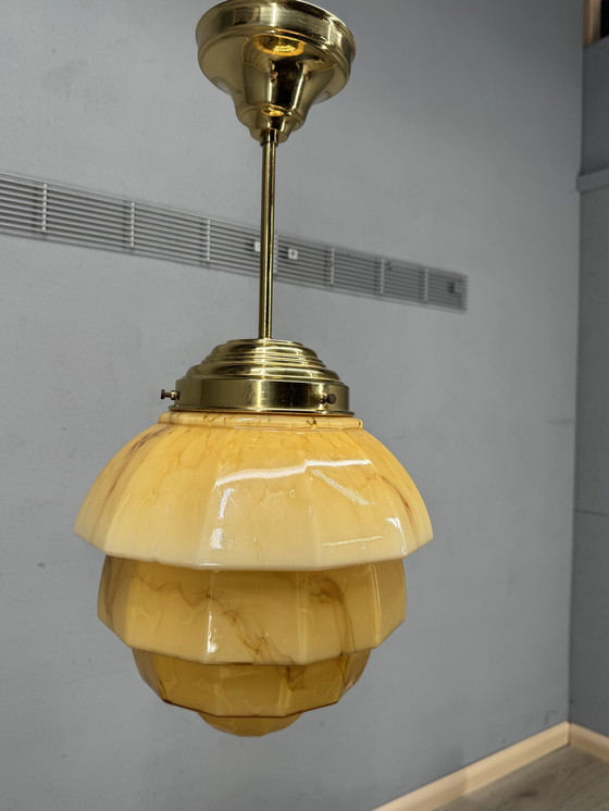 Image 1 of Art Decor Stijl Gemarmerde Hanglamp