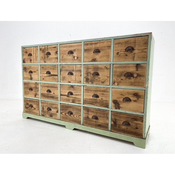 Image 1 of Vintage houten kast met metalen handvaten, 1930