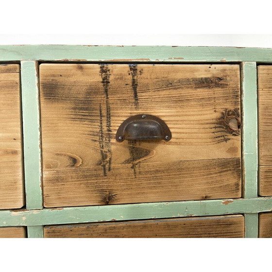 Image 1 of Vintage houten kast met metalen handvaten, 1930