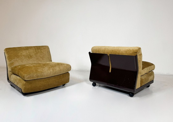 Image 1 of Mid Century Modern Paar "Amanta" fauteuils van Mario Bellini, 1960S