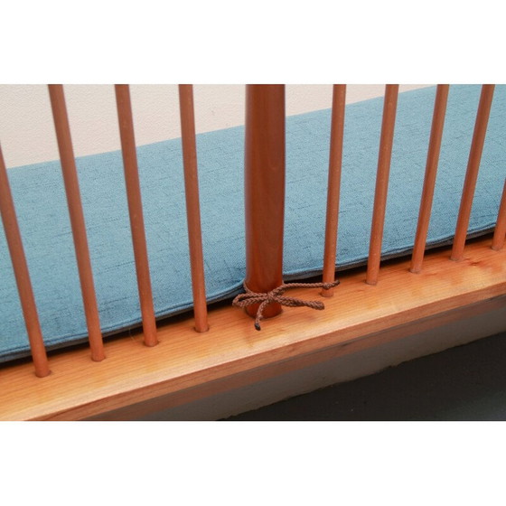 Image 1 of Vintage massief kersenhouten bank door Albert Haberer voor Fleiner, Duitsland 1950