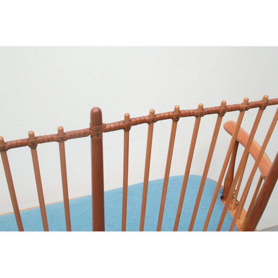 Image 1 of Vintage massief kersenhouten bank door Albert Haberer voor Fleiner, Duitsland 1950