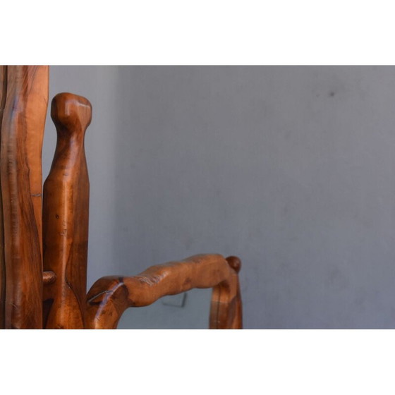 Image 1 of Vintage brutalistische olijfkleurige kaptafel, 1960-1970