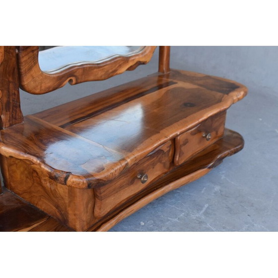 Image 1 of Vintage brutalistische olijfkleurige kaptafel, 1960-1970