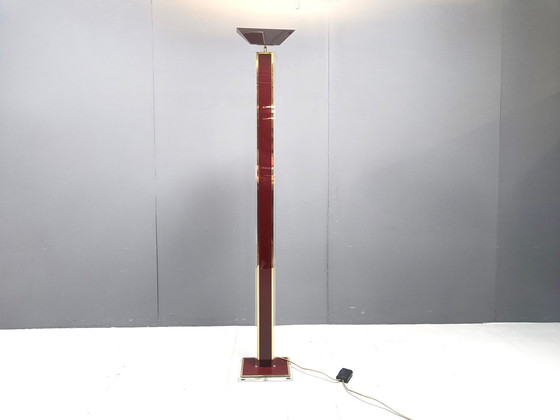 Image 1 of Messing en Lucite vloerlamp, 1970S