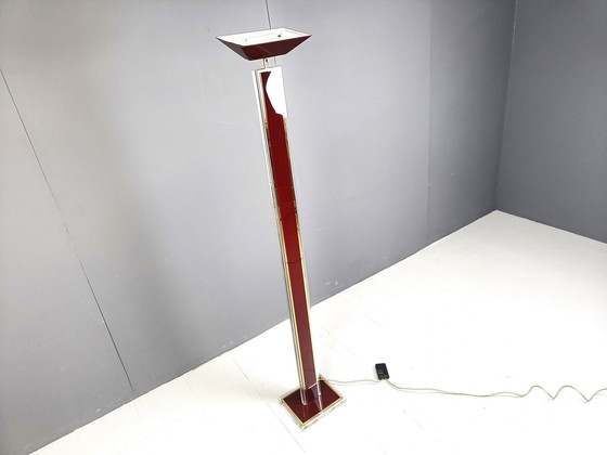 Image 1 of Messing en Lucite vloerlamp, 1970S