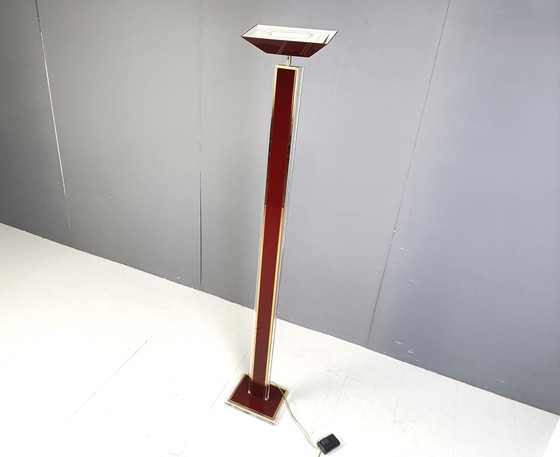 Image 1 of Messing en Lucite vloerlamp, 1970S