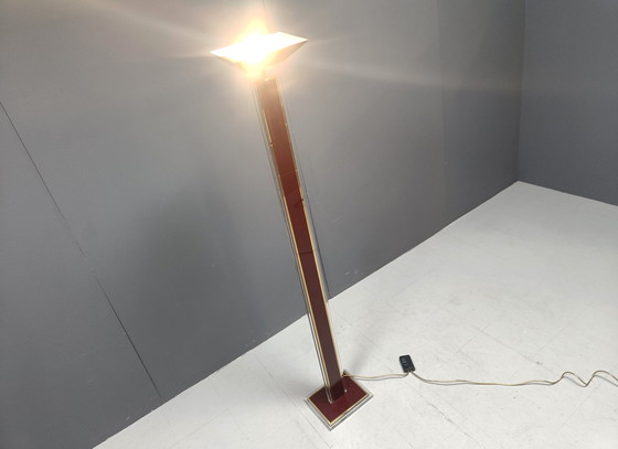 Image 1 of Messing en Lucite vloerlamp, 1970S