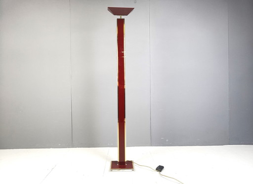 Messing en Lucite vloerlamp, 1970S