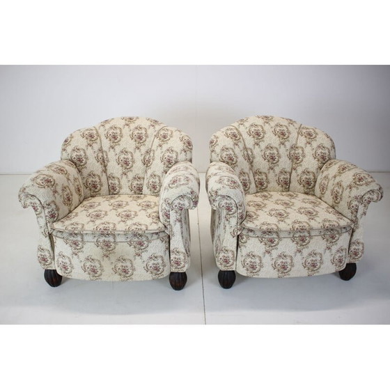Image 1 of Paar vintage Art Deco fauteuils, Tsjecho-Slowakije jaren 1930