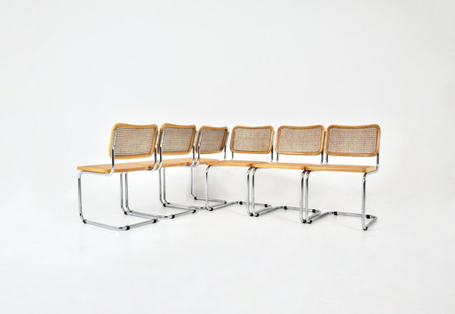 Eetkamerstoelen Stijl B32 van Marcel Breuer, set van 6