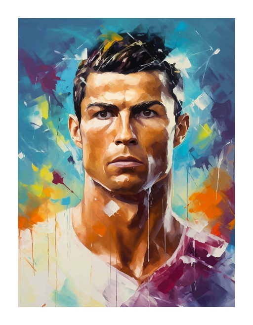 Schilderij - Alberto Ricardo - Cristiano Ronaldo