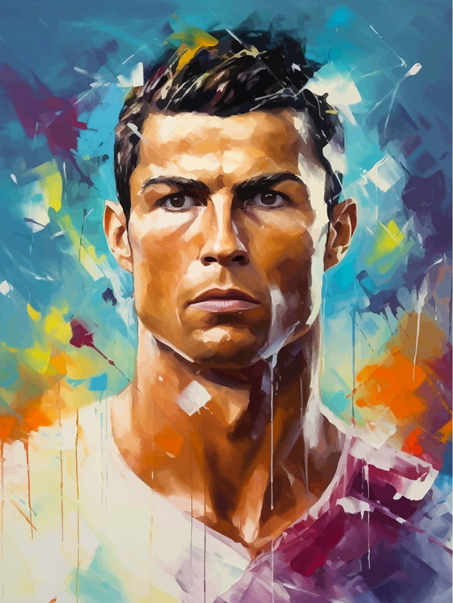 Schilderij - Alberto Ricardo - Cristiano Ronaldo