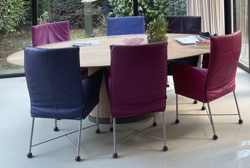 6x  Montis Chaplin stoelen