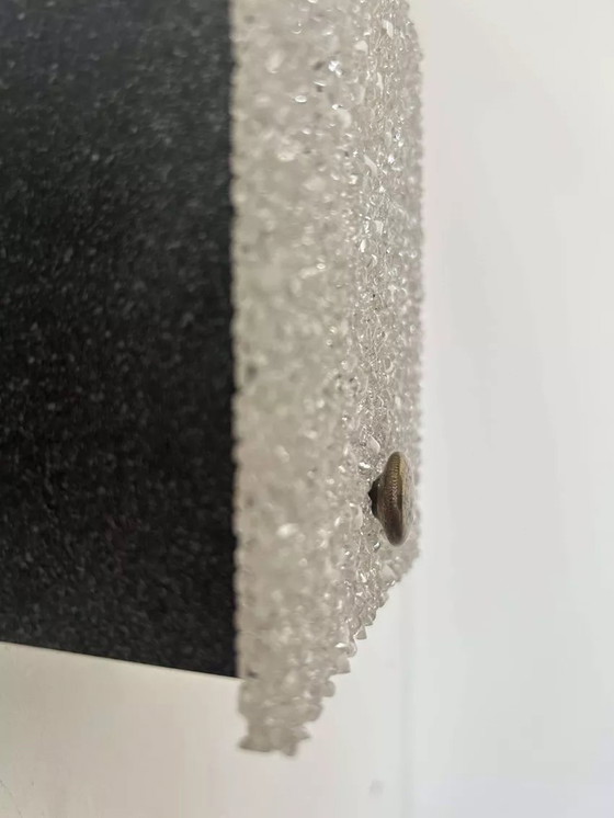 Image 1 of 2X D'Applique Vintage, perspex en zwart gelakt metaal, Frankrijk 1960