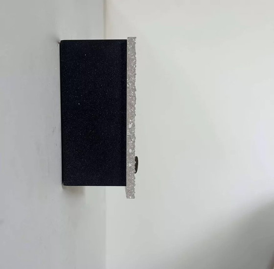 Image 1 of 2X D'Applique Vintage, perspex en zwart gelakt metaal, Frankrijk 1960