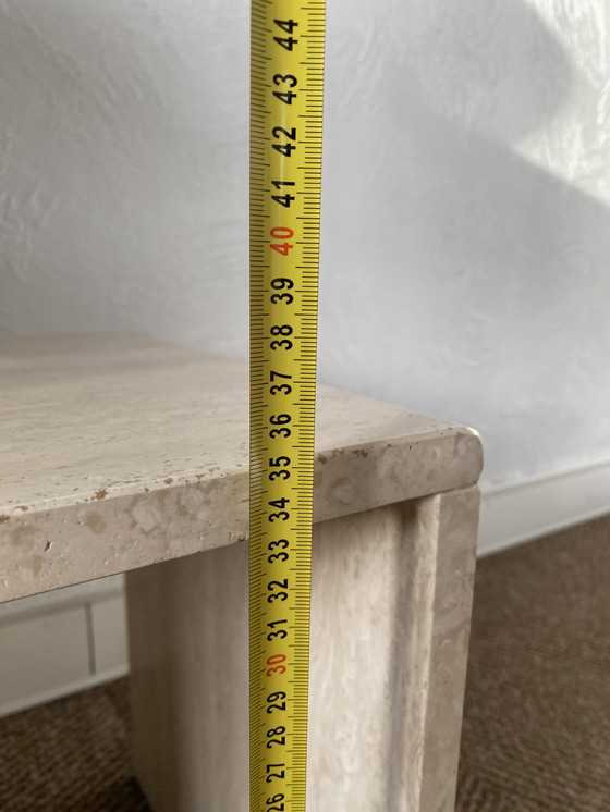 Image 1 of Travertine sidetable