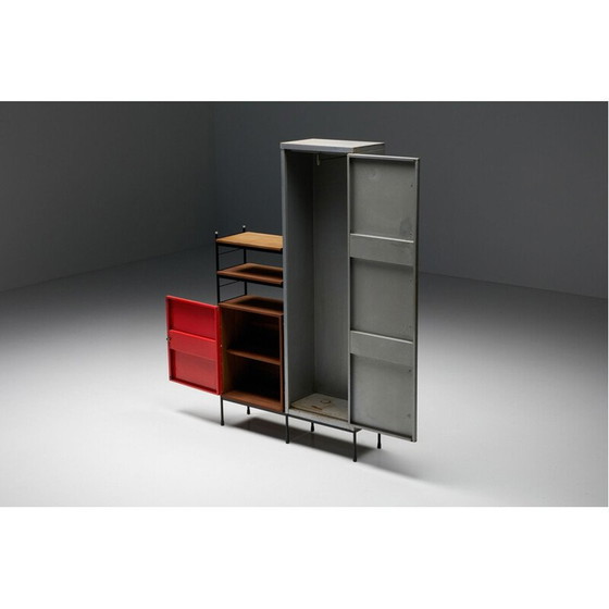 Image 1 of Vintage rood metalen kastje van Willy Van der Meeren, 1950