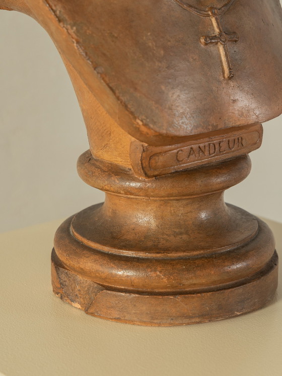 Image 1 of  Terrakotta buste "Candeur", Henri Émile Allouard