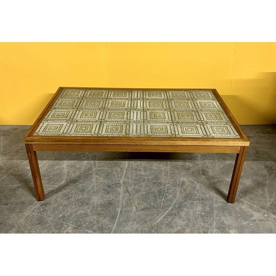 Image 1 of Vintage palissander salontafel met tegels, Denemarken 1960