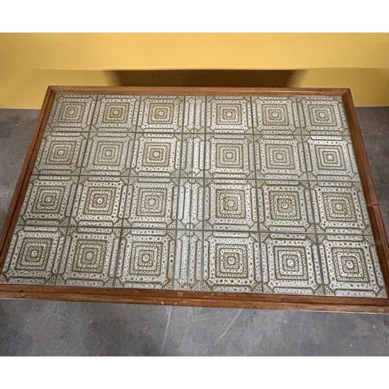 Image 1 of Vintage palissander salontafel met tegels, Denemarken 1960