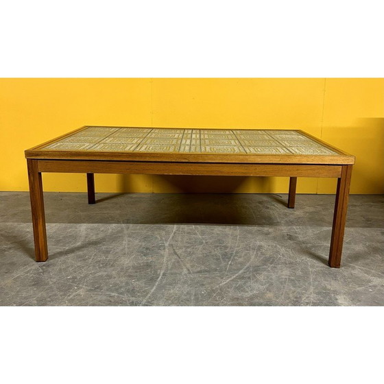 Image 1 of Vintage palissander salontafel met tegels, Denemarken 1960